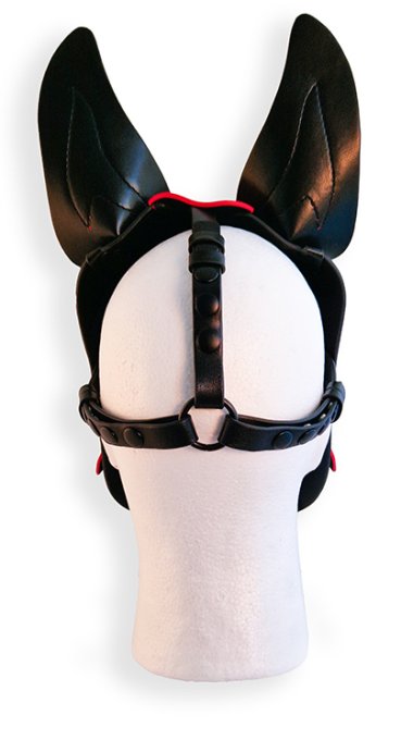Cagoule Puppy Hood Noire et Rouge