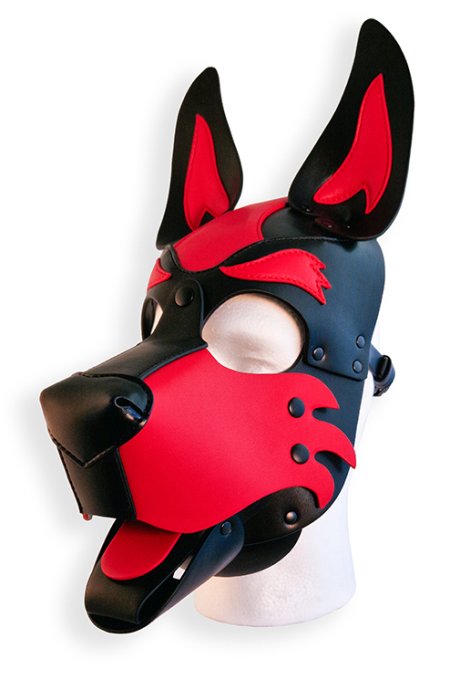 Cagoule Puppy Hood Noire et Rouge