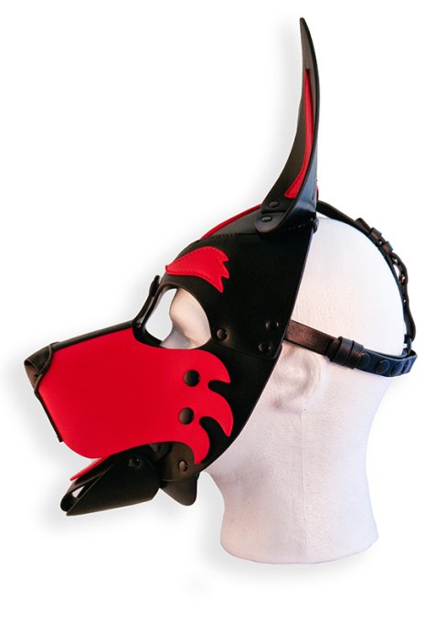 Cagoule Puppy Hood Noire et Rouge