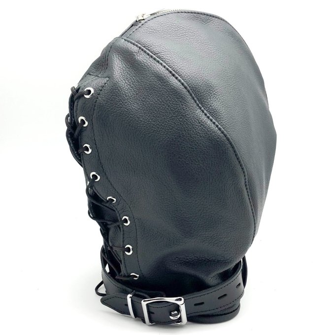 Cagoule sensorielle en cuir