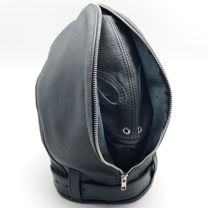 Cagoule sensorielle en cuir