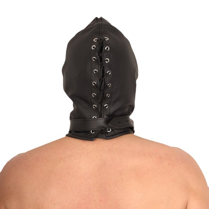 Cagoule sensorielle en cuir