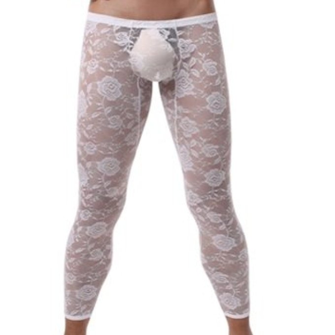 Caleçon dentelle sexy Blanc