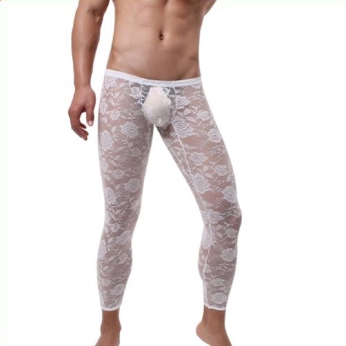 Caleçon dentelle sexy Blanc