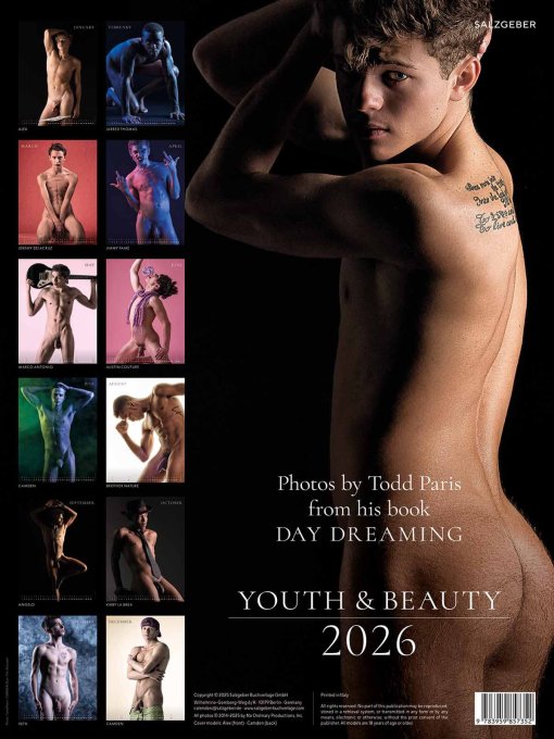 Calendrier 2026 Youth & Beauty Todd Paris