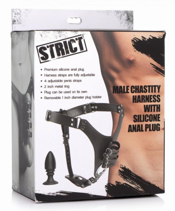 Ceinture de chasteté avec plug Strict Male 8.5 x 3.3cm