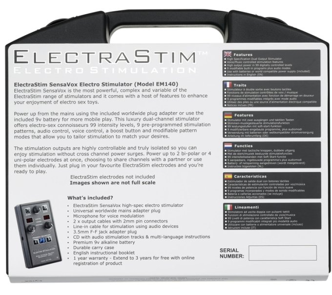Centrale Électro-stimulation Sensavox Em140 ElectraStim