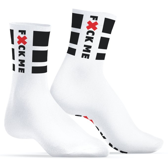 Chaussettes blanches Fuck Me SneakXX