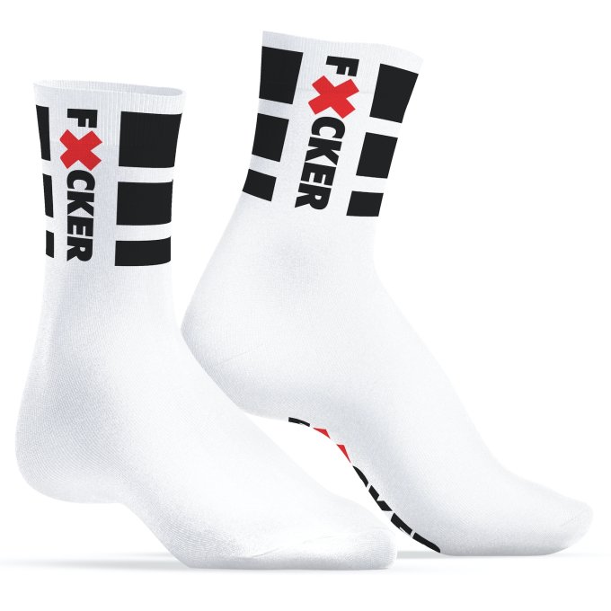 Chaussettes blanches Fucker SneakXX