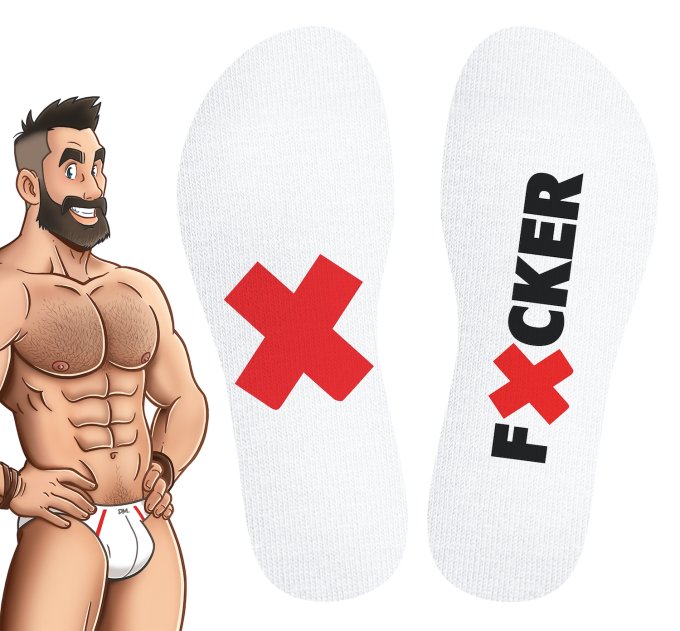 Chaussettes blanches Fucker SneakXX