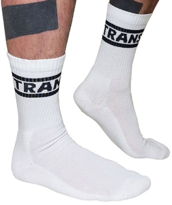 Chaussettes blanches Trans Crew Socks