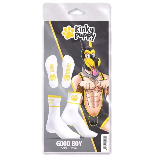 Chaussettes Good Boy Blanc-Jaune