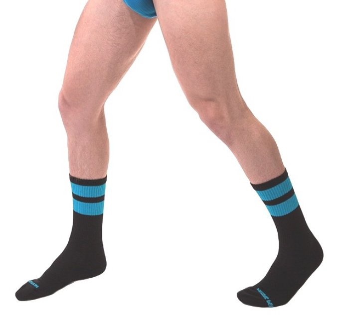 Chaussettes Gym Socks Noir-Bleu fluo