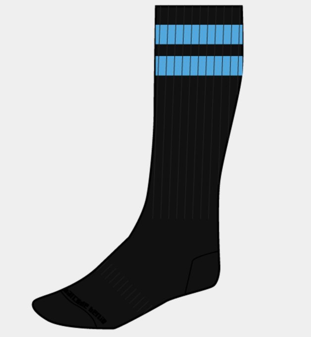 Chaussettes Gym Socks Noir-Bleu fluo