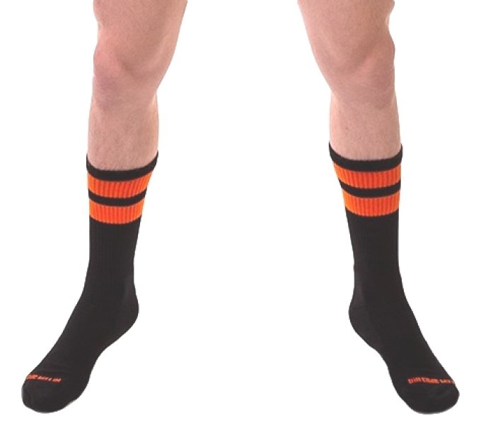 Chaussettes Gym Socks Noir-Orange fluo
