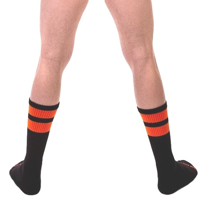 Chaussettes Gym Socks Noir-Orange fluo