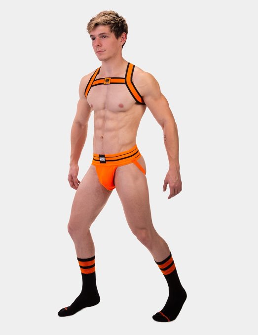 Chaussettes Gym Socks Noir-Orange fluo