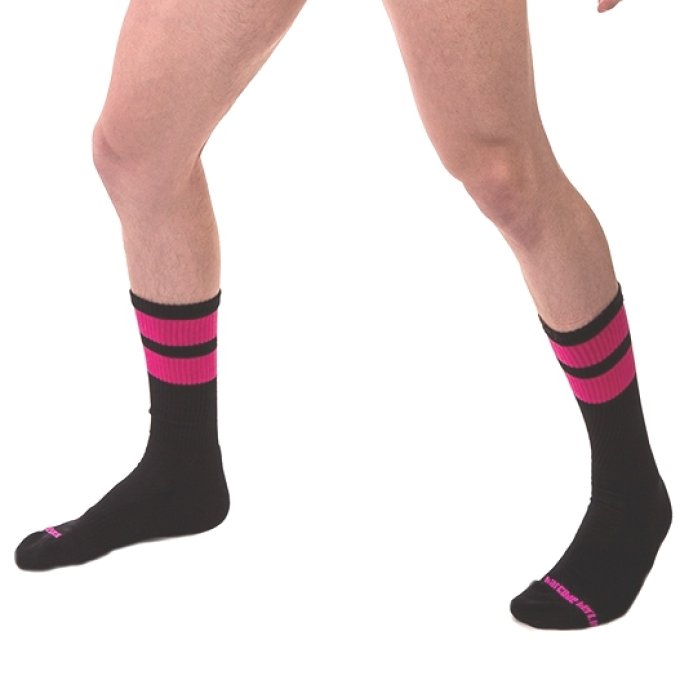 Chaussettes Gym Socks Noir-Rose fluo