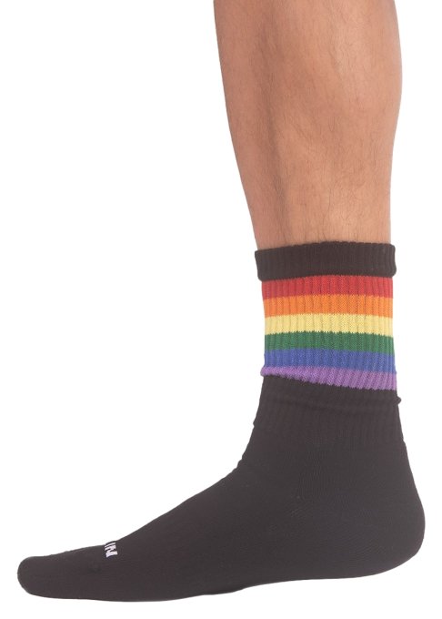 Chaussettes HALF SOCKS Rainbow Noire