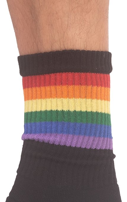 Chaussettes HALF SOCKS Rainbow Noire