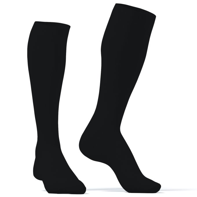 Chaussettes Hautes COLORS SneakXX Noires
