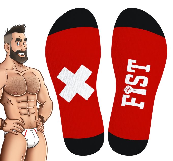 Chaussettes Hautes HANKY FIST SneakXX Rouge