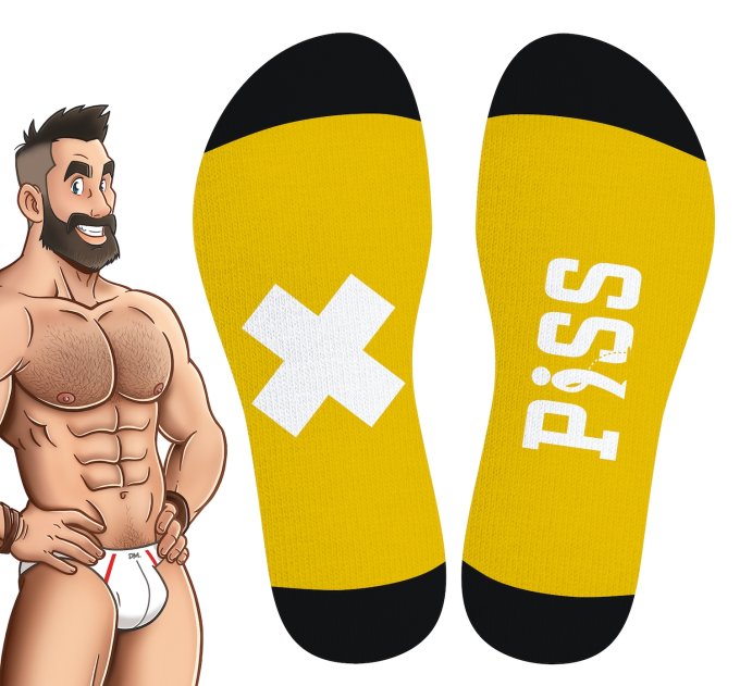 Chaussettes Hautes HANKY PISS SneakXX Jaunes