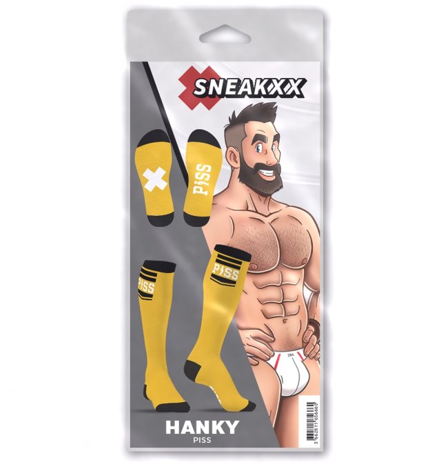 Chaussettes Hautes HANKY PISS SneakXX Jaunes