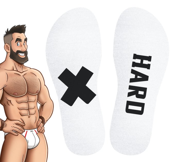 Chaussettes hautes Hard SneakXX Blanc-Noir