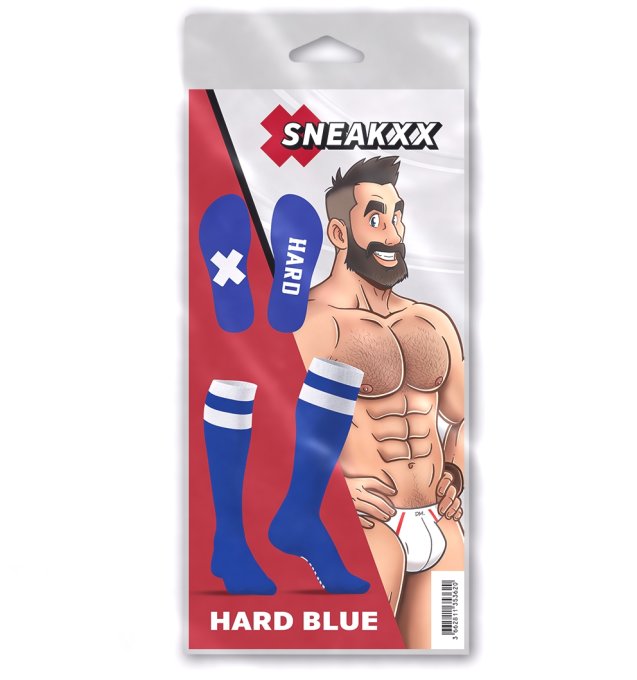 Chaussettes hautes Hard SneakXX Bleu-Blanc