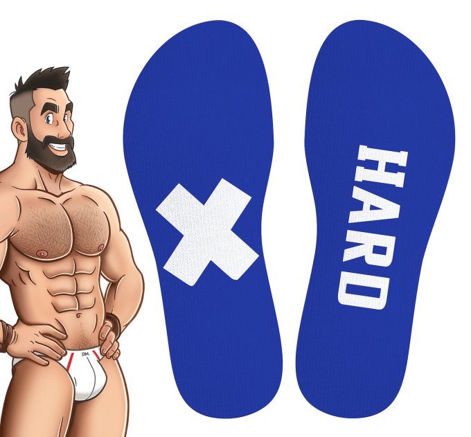 Chaussettes hautes Hard SneakXX Bleu-Blanc