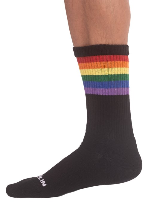 Chaussettes noires PRIDE GYM Rainbow