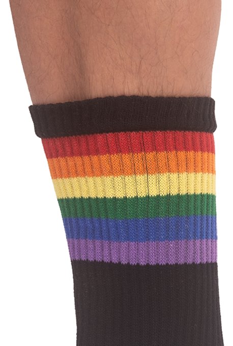 Chaussettes noires PRIDE GYM Rainbow
