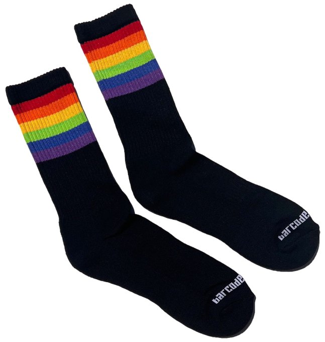 Chaussettes noires PRIDE GYM Rainbow