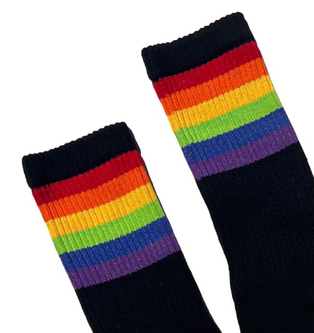 Chaussettes noires PRIDE GYM Rainbow