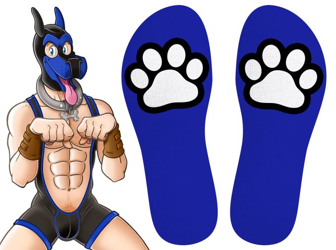 Chaussettes Paw Kinky Puppy Bleues