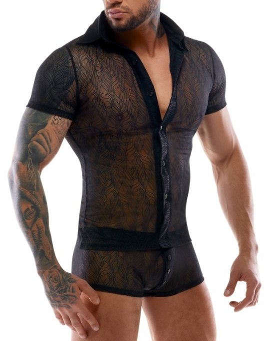 Chemise en dentelle Svenia Noire