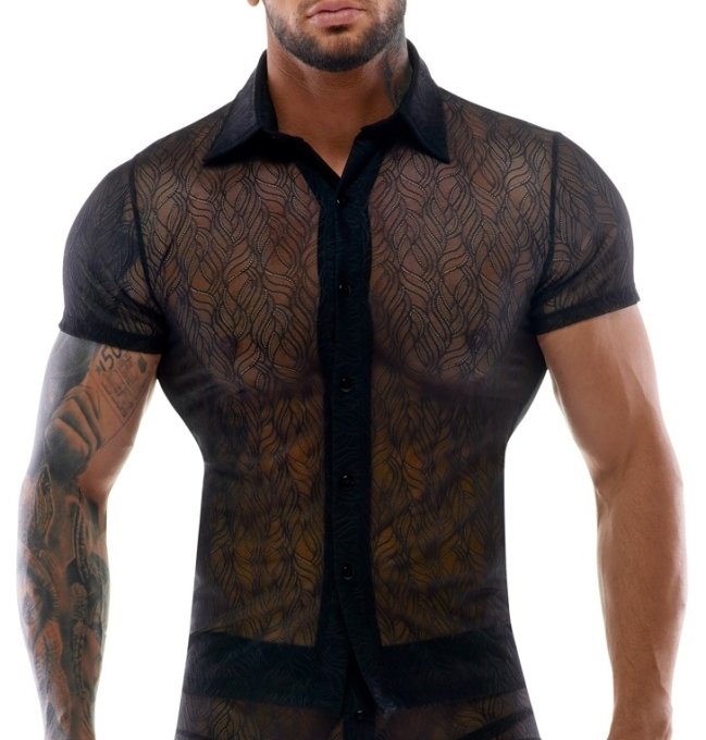 Chemise en dentelle Svenia Noire