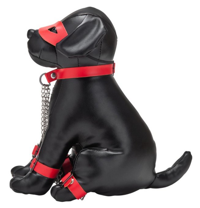 Chien en Simili Captain Chains 24cm Noir