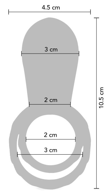 Cockring avec étui vibrant Vibrator Green 10 x 2.8cm