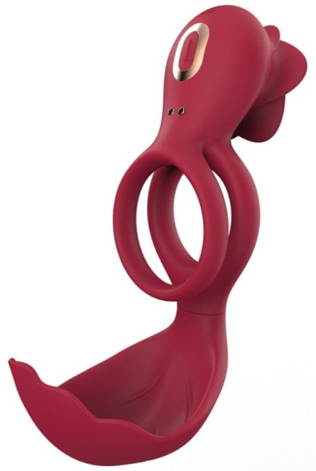 Cockring avec Rose Vibrante ROSEVIBS