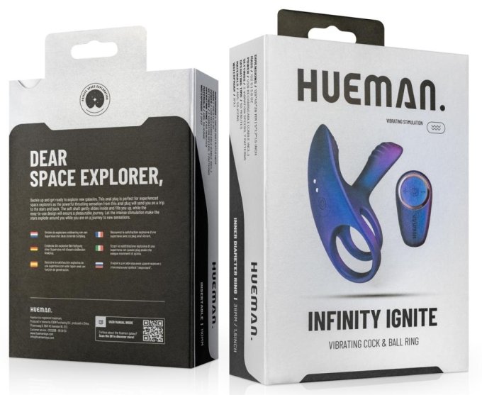 Cockring + Embout pénien Infinity Ignite Hueman - Diamètre 38mm