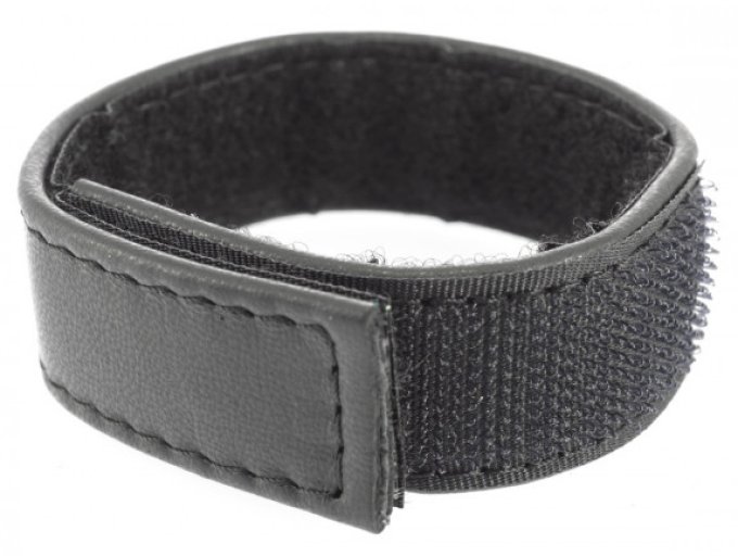 Cockring en cuir avec Scratch 22mm Noir