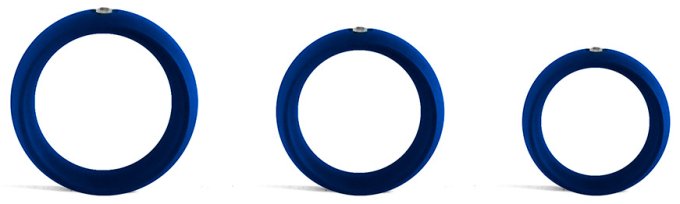 Cockring en métal Donut Strass Bleu