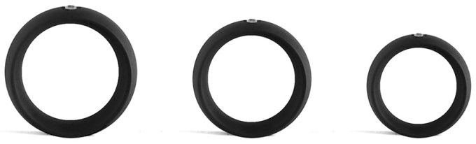 Cockring en métal Donut Strass Noir