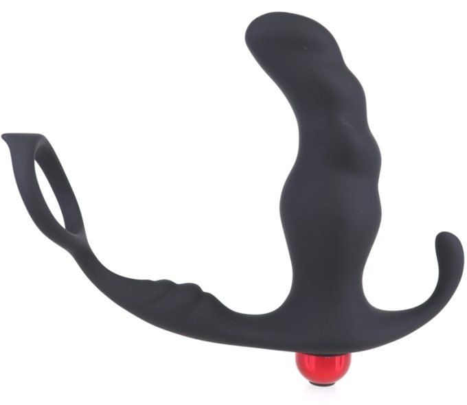 Cockring et plug vibrant Knight 10 x 3.5cm