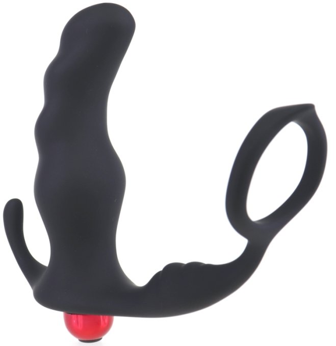 Cockring et plug vibrant Knight 10 x 3.5cm