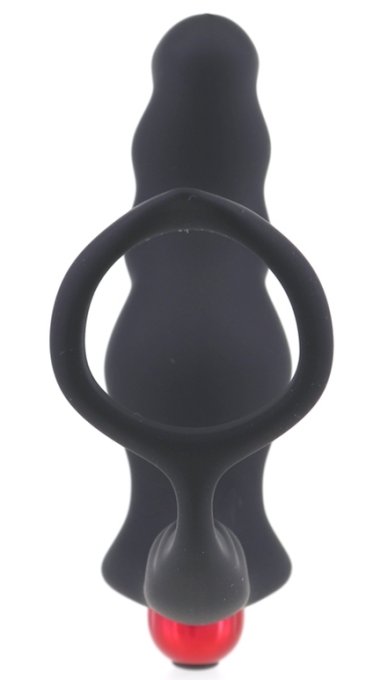 Cockring et plug vibrant Knight 10 x 3.5cm