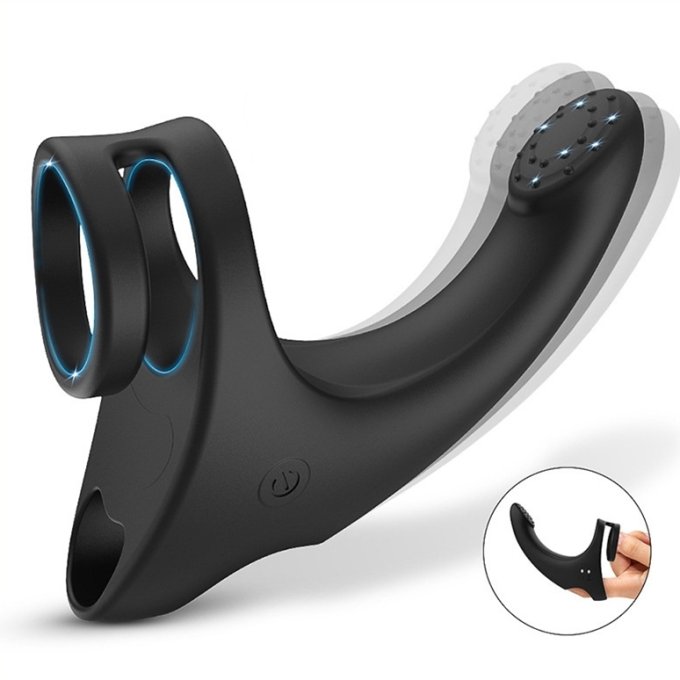 Cockring et Stimulateur périnée Fingeus 10 x 2.5cm - Anneau 30mm