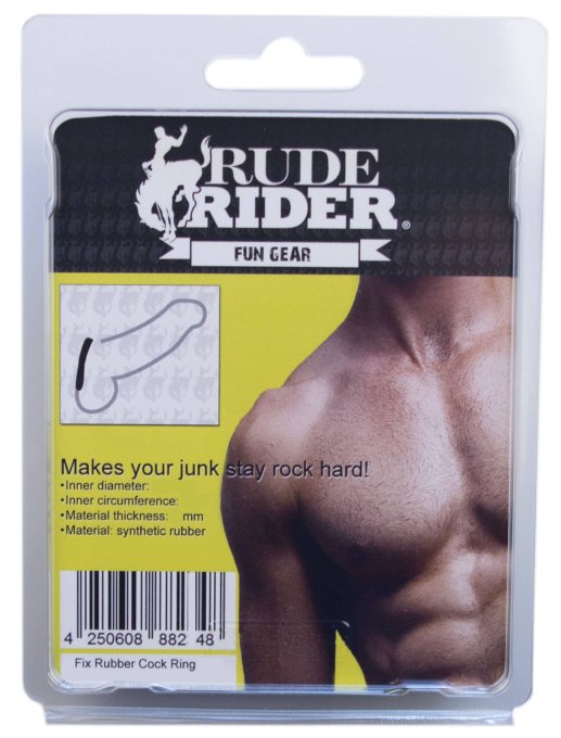 Cockring Fix Rubber Thick Noir